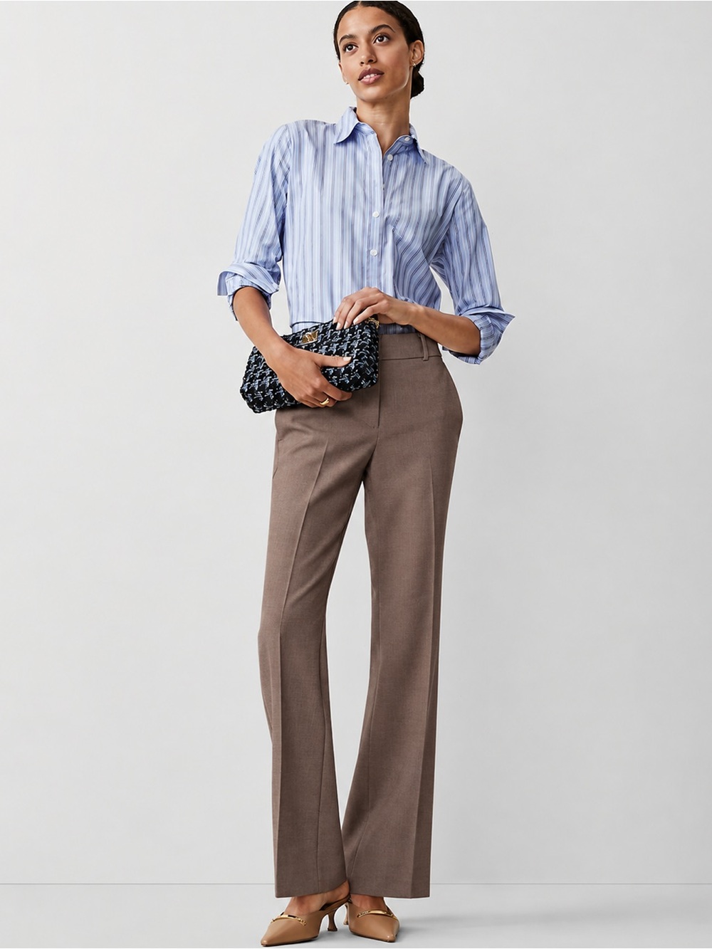 NWT - Ann Taylor - The Jayne Trouser - Mauve Taupe